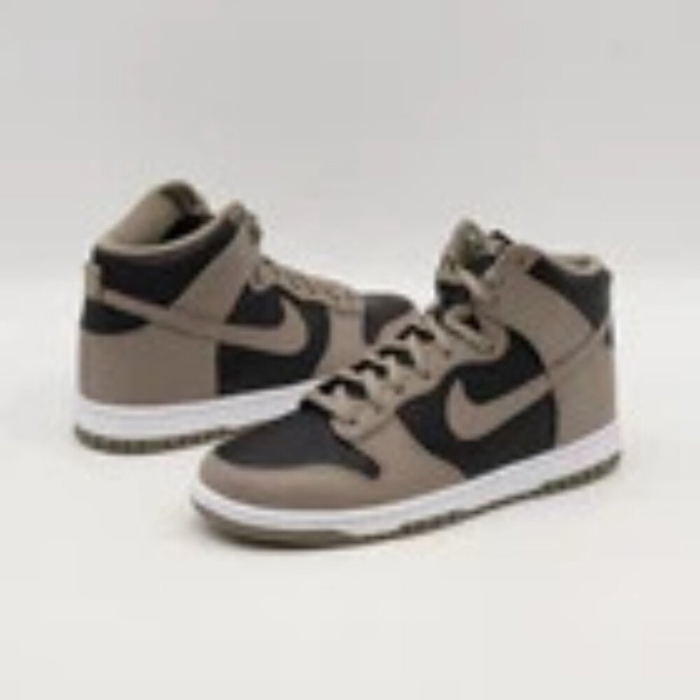 DD1869-002 Nike Dunk High Moon Fossil Black Bitter Dark Brown Ash Grey (Women's)